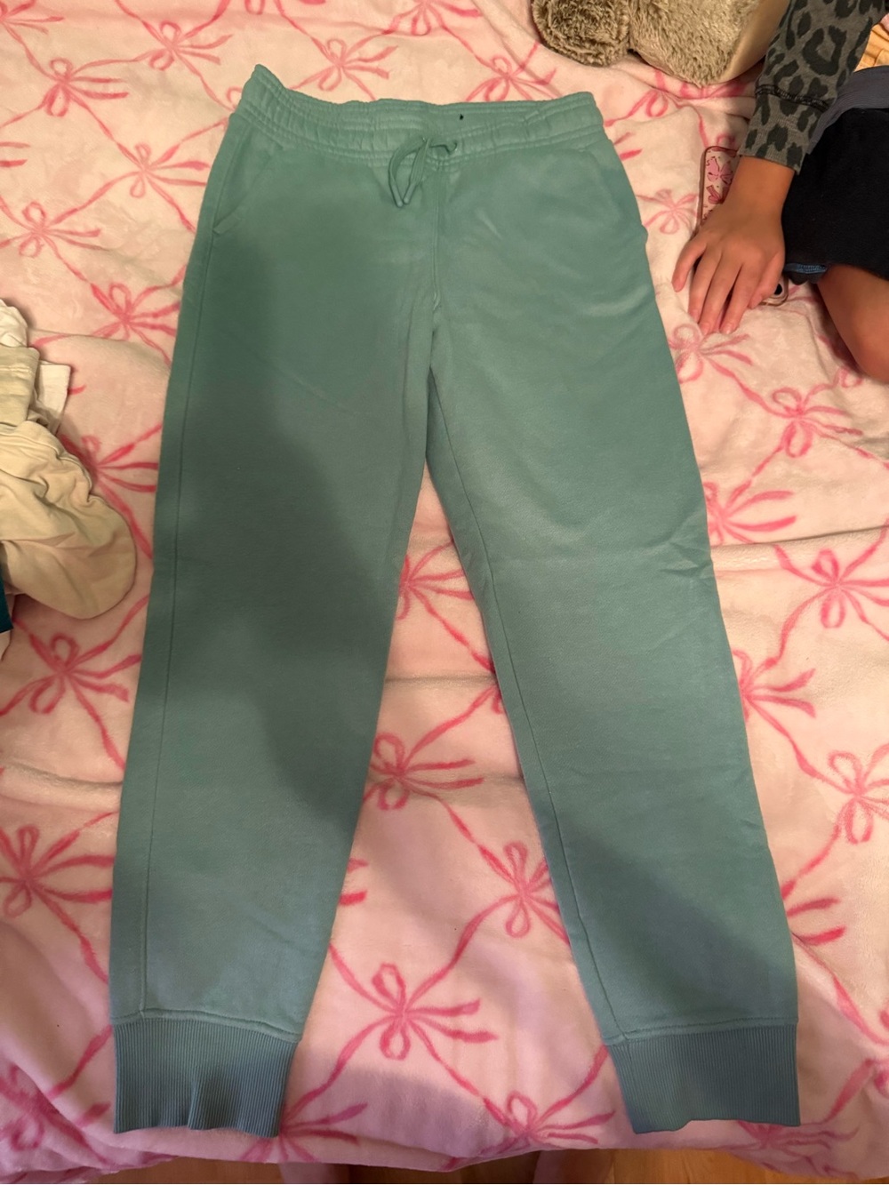 tek gear Aqua Green Fleece Joggers for Kids